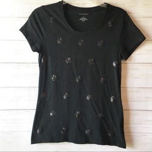 Banana Republic Factory | Black Polka Dot Tee | S